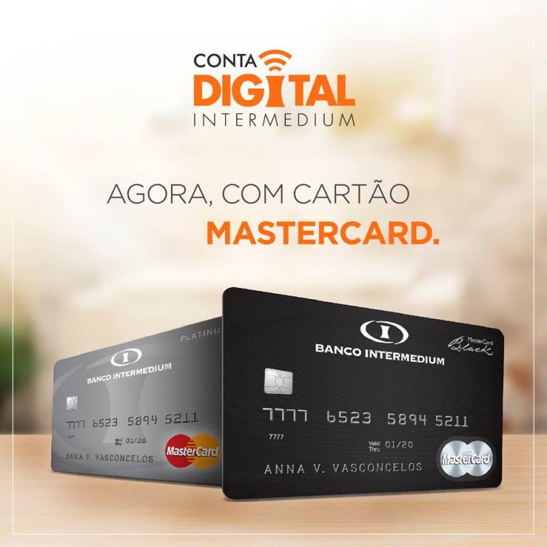 Abra sua conta grátis no Banco Intermedium e tenha Cartão 