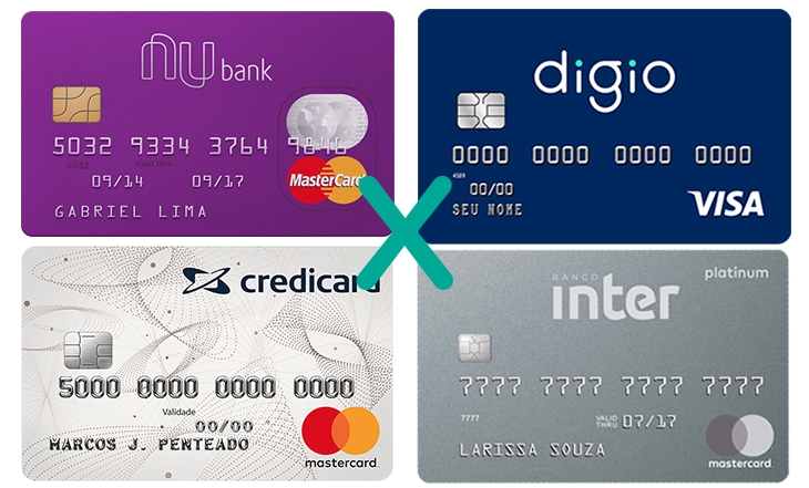 Nubank, Digio, Inter ou Credicard Zero: qual é o melhor?